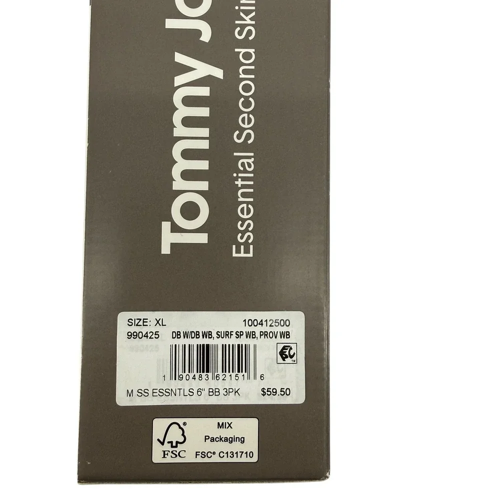 Tommy John Mens Second Skin Modal Boxer Brief 3 Pack Blue Green XL NEW